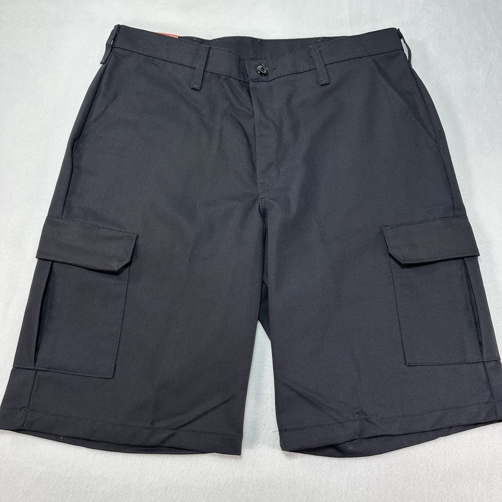 Red Kap Cargo Shorts‎ Men's 34x12 Black Workwear Utility Rugged Durable PT66BKO